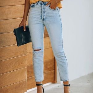 High Waisted Light Wash Denims